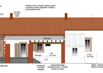 RENOVATION DE CARACTERE & ENERGETIQUE : Réhabilitation/Transformation d’un corps de ferme – Clermont le Fort 31