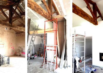 RÉHABILITATION DE CARACTÈRE et AGENCEMENT D’INTÉRIEUR : Création d’un loft dans une bâtisse ancienne – Lisle sur Tarn 81